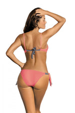 Marko Smooth Push-Up Two-Piece Bikini Set with Patterned Piping