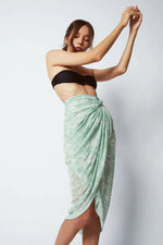 Shinjuku Lanes Matera Bamboo Sarong & Scarf Mint Green