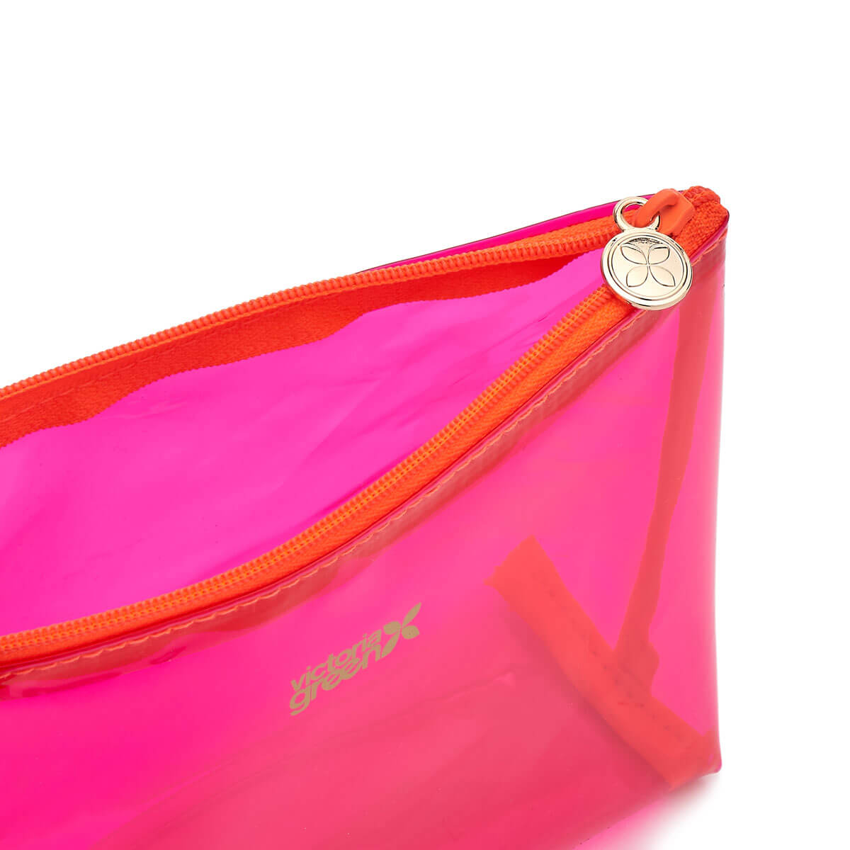 Mia' Makeup Bag in Clear Pink