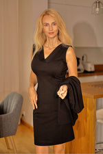 Mirale Dallas Dress & Hoodie Set - Sporty V-Neck Cotton Knit Chic