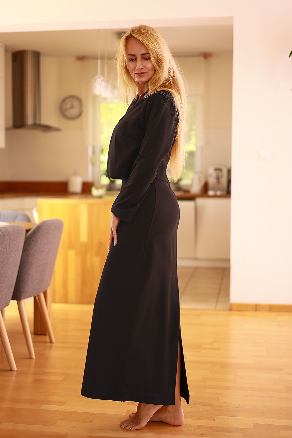 Mirale Irving Dress & Arizona Sweatshirt Set - Sporty Cotton Jersey Lounge Chic