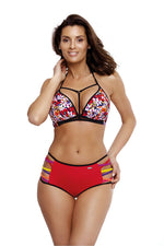 Molly Floral Two Piece Bikini Set | Marko Red