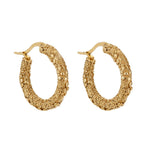 Ballinger Molten Meadow 18k Gold Hoop Earrings