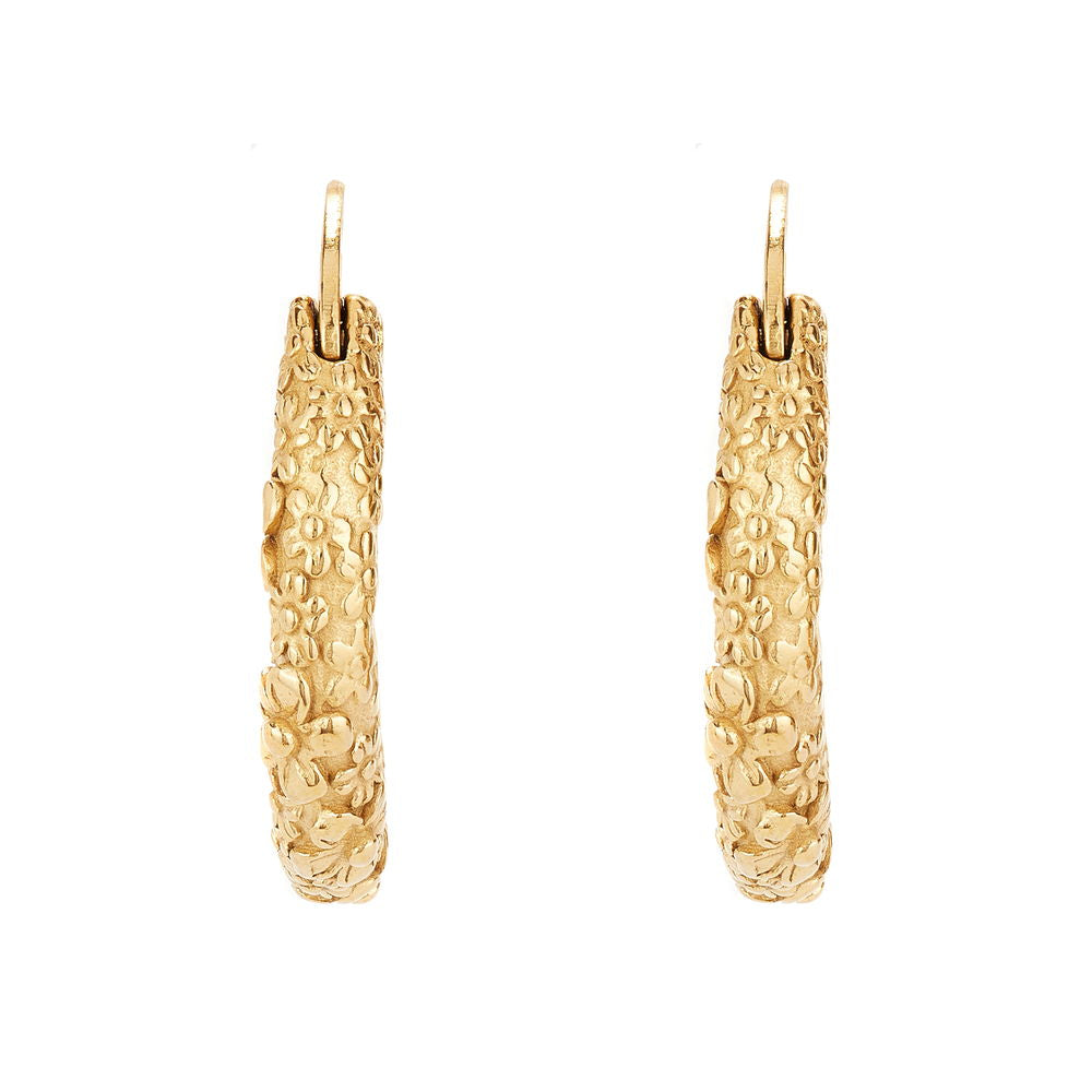 Ballinger Molten Meadow 18k Gold Hoop Earrings