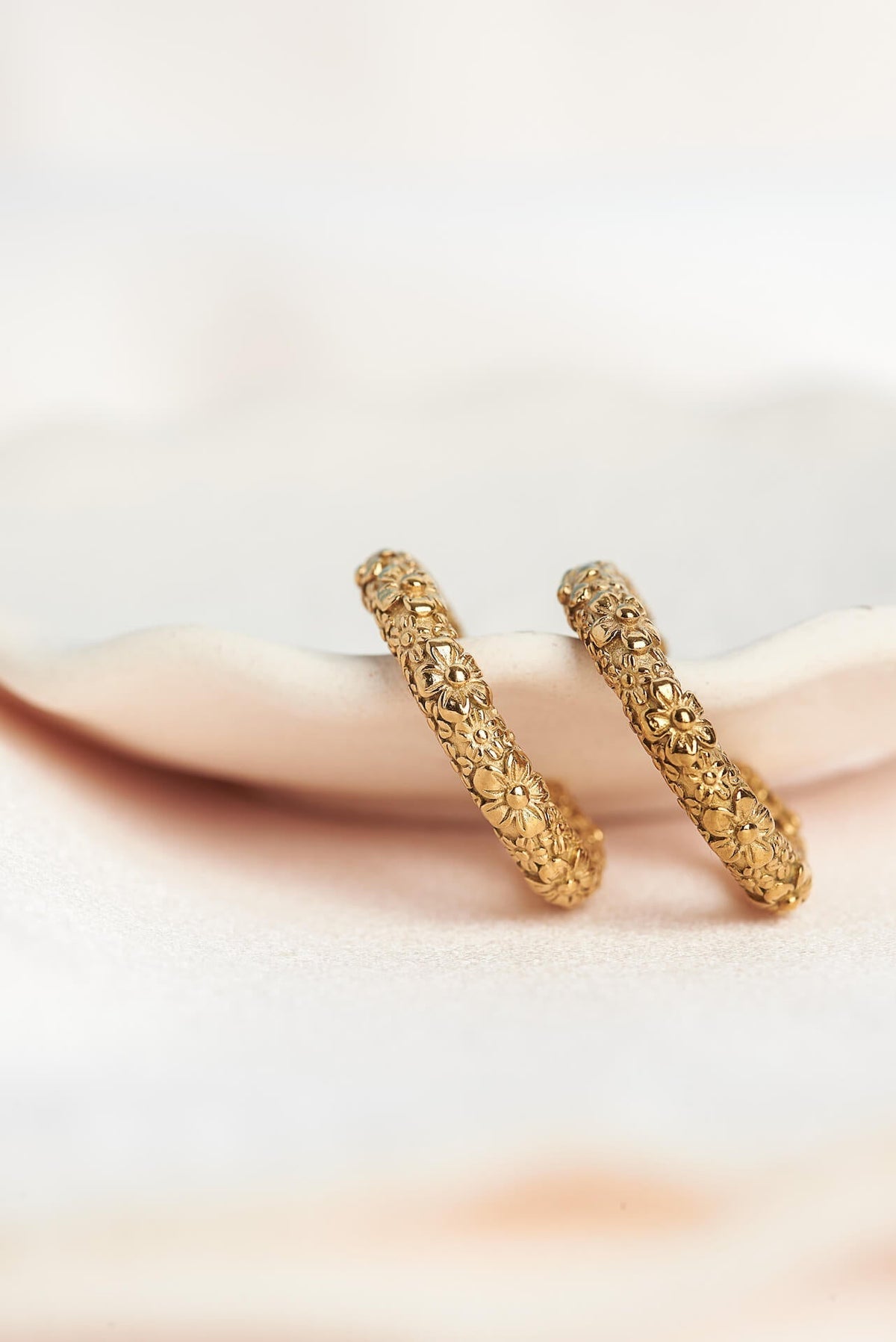 Ballinger Molten Meadow 18k Gold Hoop Earrings