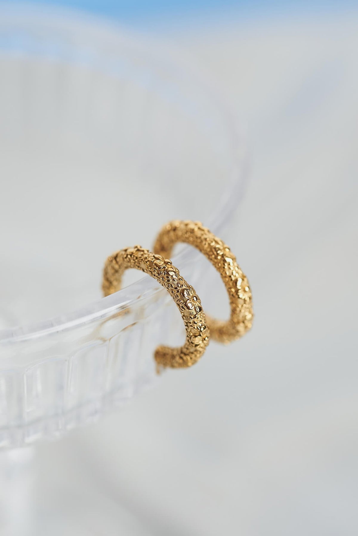Ballinger Molten Meadow 18k Gold Hoop Earrings
