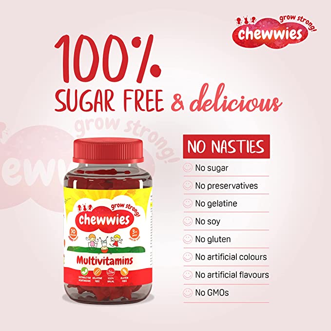 Chewwies Multivitamin Vegan 30 Vegan Sugar Free Gummies