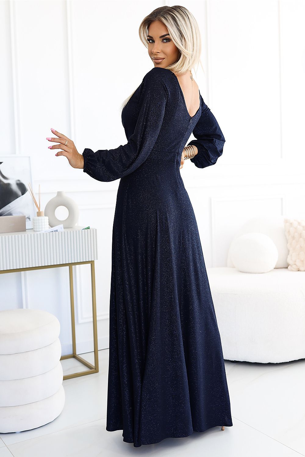 Nela Loose Sleeve Slit Maxi Dress | Numoco