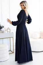 Nela Loose Sleeve Slit Maxi Dress | Numoco
