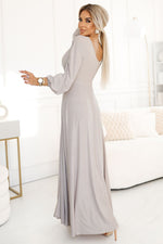 Nela Loose Sleeve Slit Maxi Dress | Numoco
