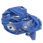 Nomad Sari On the Med Rich Blue & Gold Evil Eye Pario - Coastal Hand-Painted Charm
