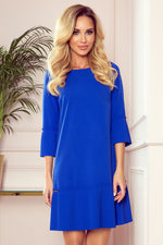 Numoco Pleated Elegance Knee-Length Dress blue 2