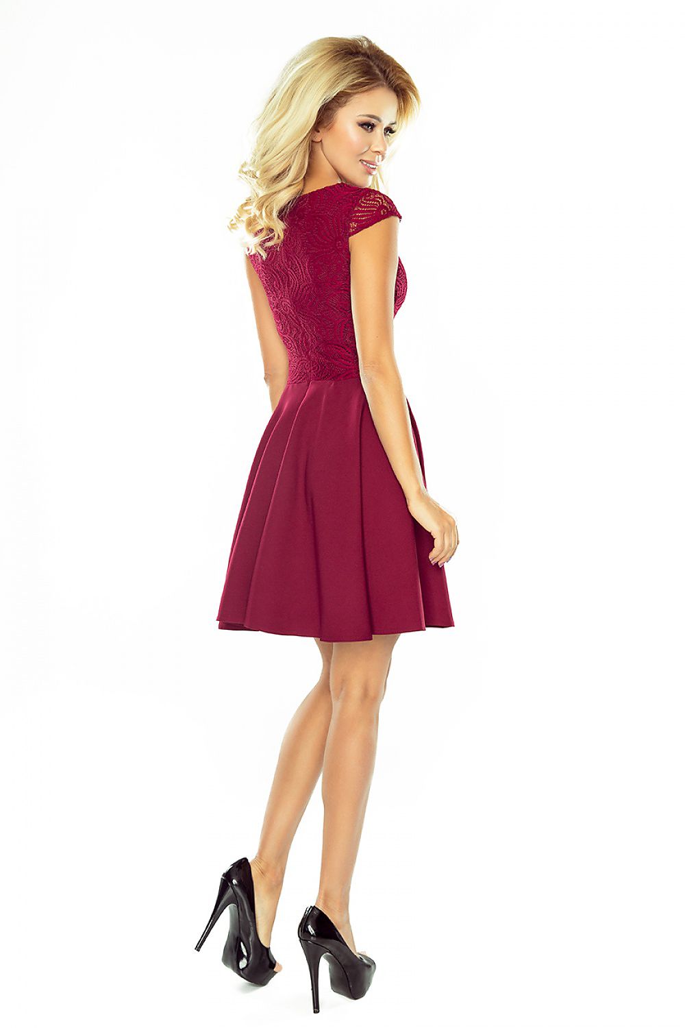 Numoco Marta Lace Flared Dress