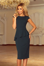 Numoco Midi Asymmetrical Dress green