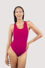 1 People Scoop Neck Crisscross Strap One Piece Coral Swimsuit