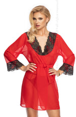 Irall Erotic Oriana Chiffon Dressing Gown Red / Head