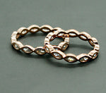 Pave-set ring with Large Oval clear zircon stones