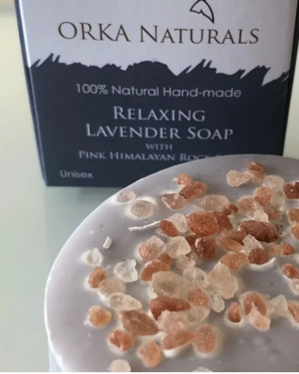 Orka Naturals Relaxing Lavender Soap with Pink Himalayan Salt 70g