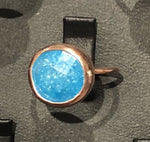 Rings with Round Natural Stones Blue