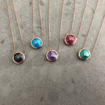 Round Shape Natural Stone Necklaces