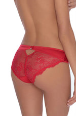 Roza Ali Floral Lace Briefs Red