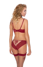 Roza Mehendi Briefs Claret Red