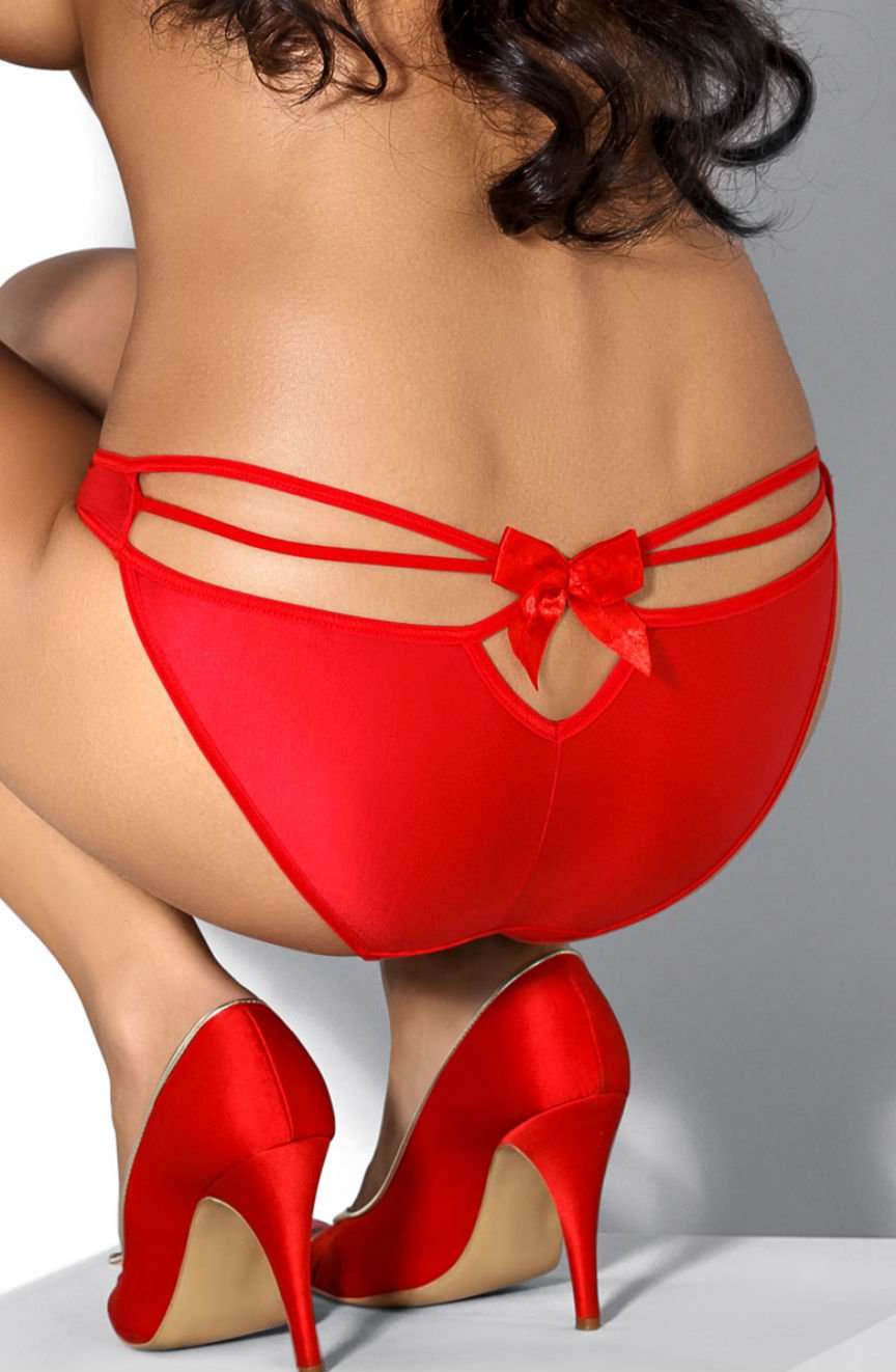 Roza Mimi Back Bow Briefs Red