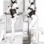 Ladies Leather Chest Corset Harness | Adjustable Waist Belt & Side Buckles