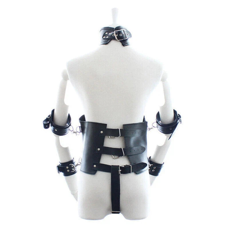 Ladies Leather Chest Corset Harness | Adjustable Waist Belt & Side Buckles