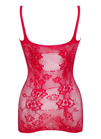 Beauty Night Anya Red Lace Fishnet Erotic One Size Dress