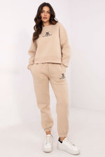 Hoodie & Pants Loungewear Set by Factory Price beige one-size-fits-all
