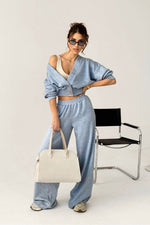 LaBalancia Two Piece Loungewear Set blue