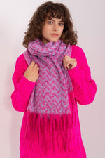 AT Geometric Shawl Scarf pink one-size-fits-all