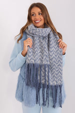 AT Geometric Shawl Scarf blue 2 one-size-fits-all