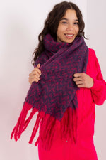 AT Geometric Shawl Scarf navy blue 2 one-size-fits-all
