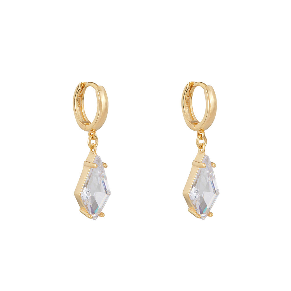 Ballinger Shine Bright Rhombus Drop Earrings Gold