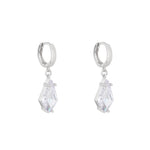 Ballinger Shine Bright Rhombus Drop Earrings Silver