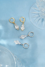 Ballinger Shine Bright Rhombus Drop Earrings Silver