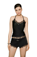 Roza Sija Black Lace Trim Shorts Briefs