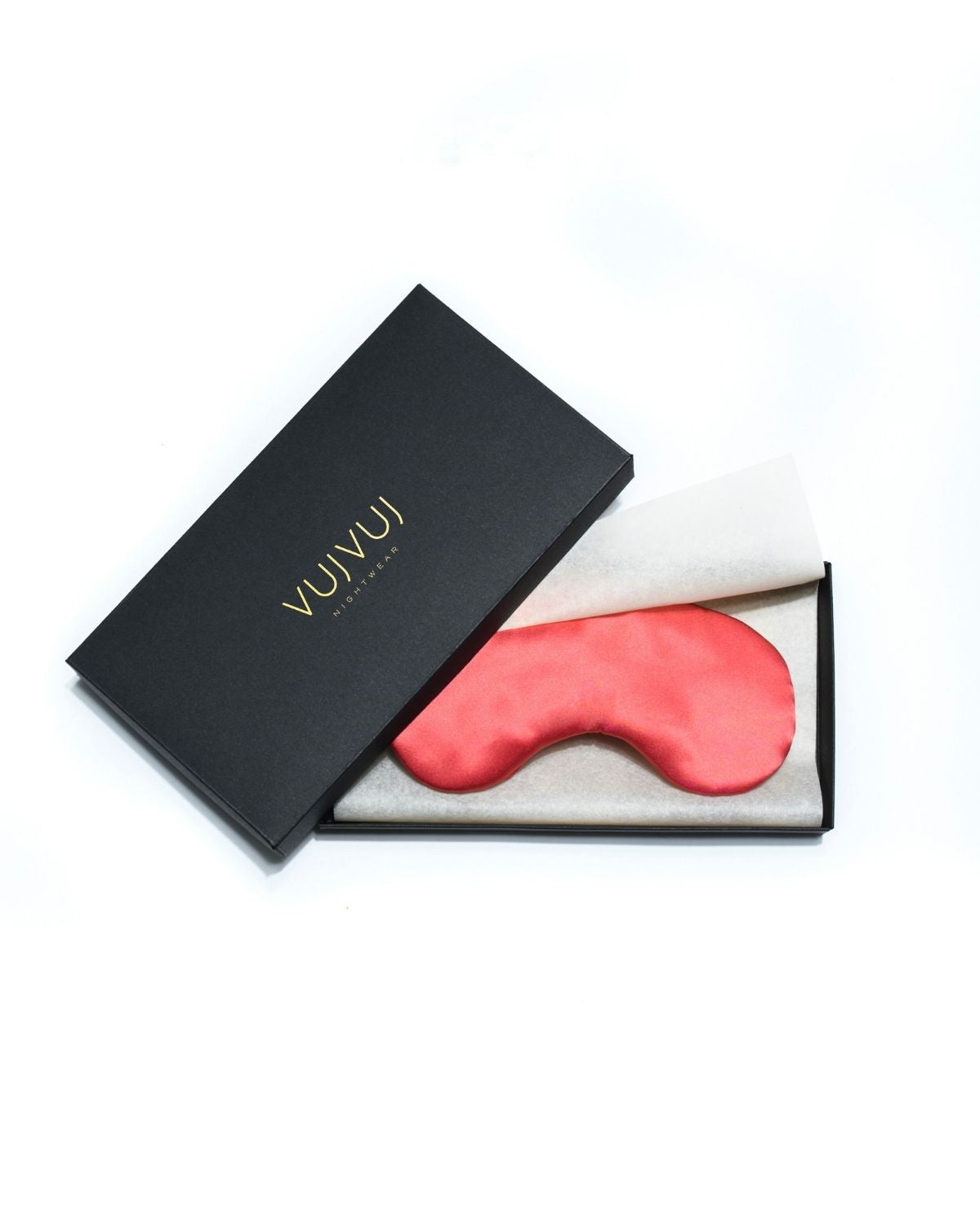 VUJVUJ 100% Mulberry Italian Silk Coral Sleep Mask