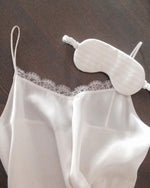 VUJVUJ 100% Mulberry Italian Silk Pearl White Sleep Mask