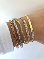 Italian Silver Braided Bangles