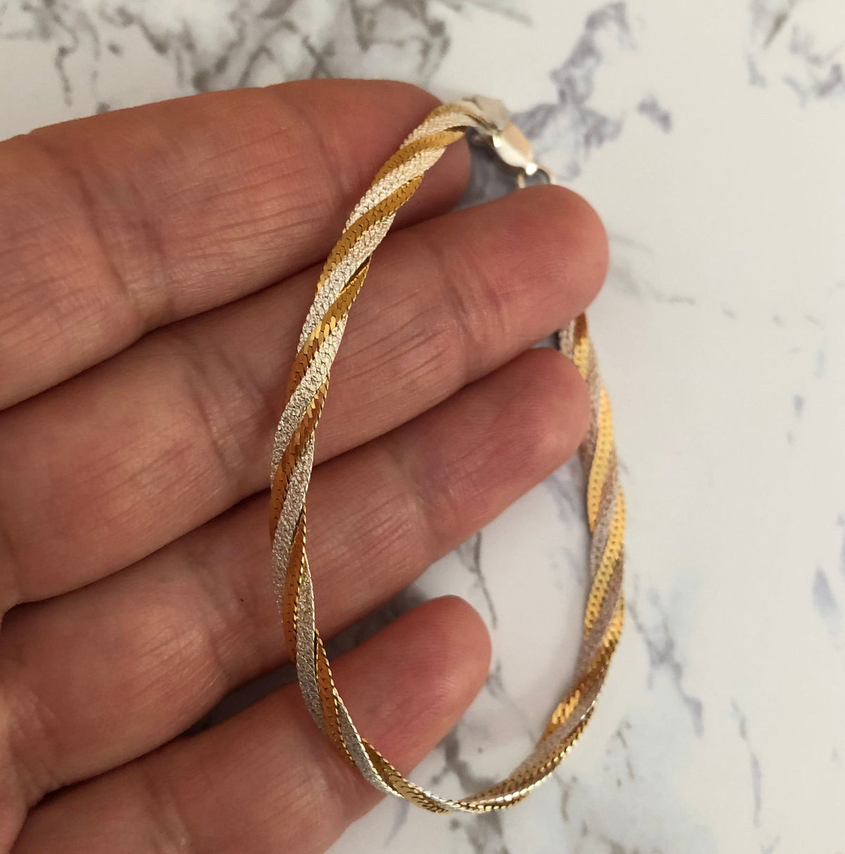 Italian Silver Braided Bangles