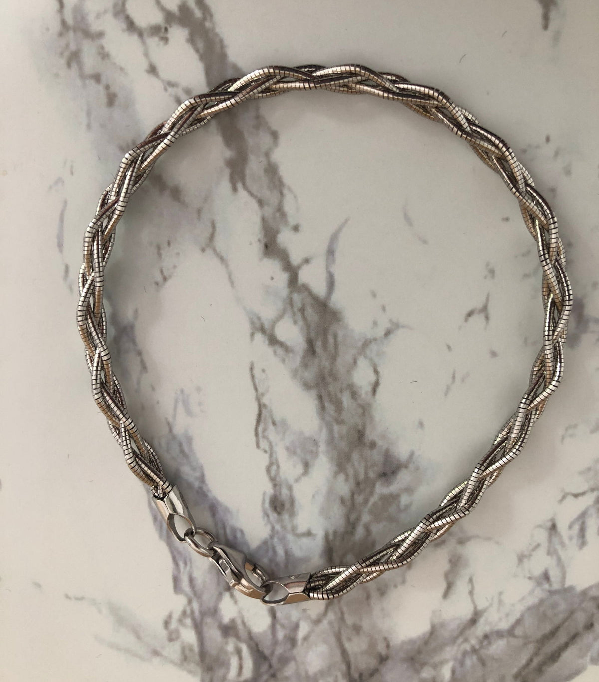 Italian Silver Braided Bangles