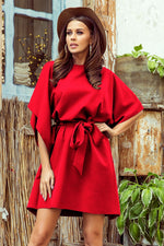 Numoco Sofia Butterfly Day Dress Red