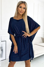 Numoco Sofia Butterfly Day Dress Navy Blue Shade 2
