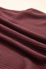 Solid Color Ribbed Ruffle Tank Top & Trousers Co-ord Set