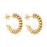 Ballinger Spiral 18k Gold Plated Hoop Earrings