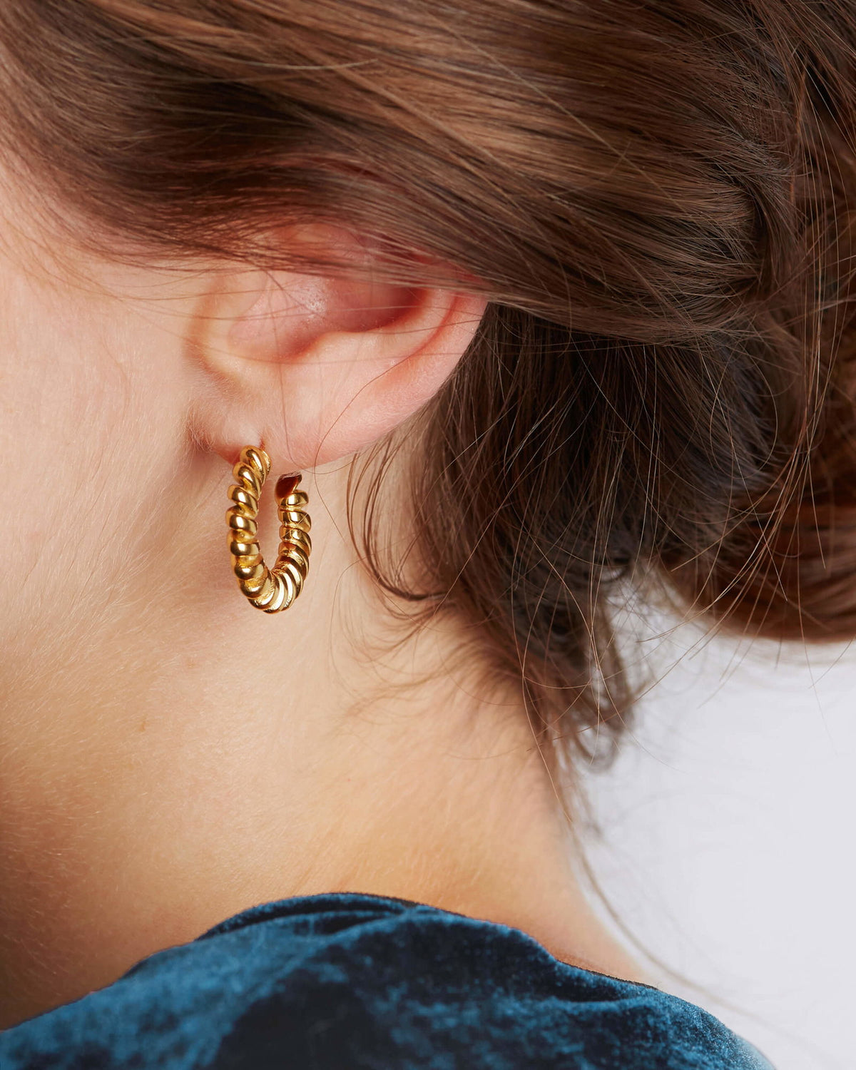 Ballinger Spiral 18k Gold Plated Hoop Earrings