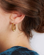 Ballinger Spiral 18k Gold Plated Hoop Earrings